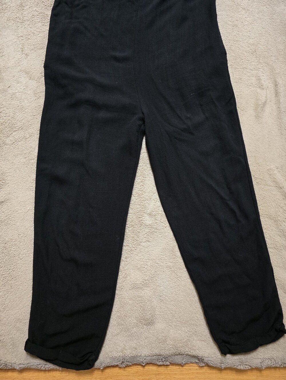 Papillon Sleeveless V-Neck Black Jumpsuit with Pockets Size Large - Picture 5 of 12